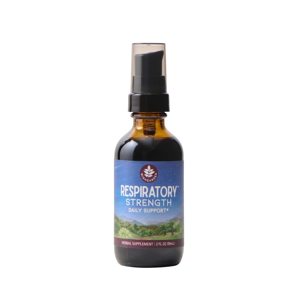 WishGarden Herbs Força Respiratória Apoio diário - Suplemento de suporte de ervas à planta com Mullein & Elecampane Orgânico, Suporta Resiliência Pulmonar de Longo Prazo e Melhor Eficiência Pulmonar, 2 onças