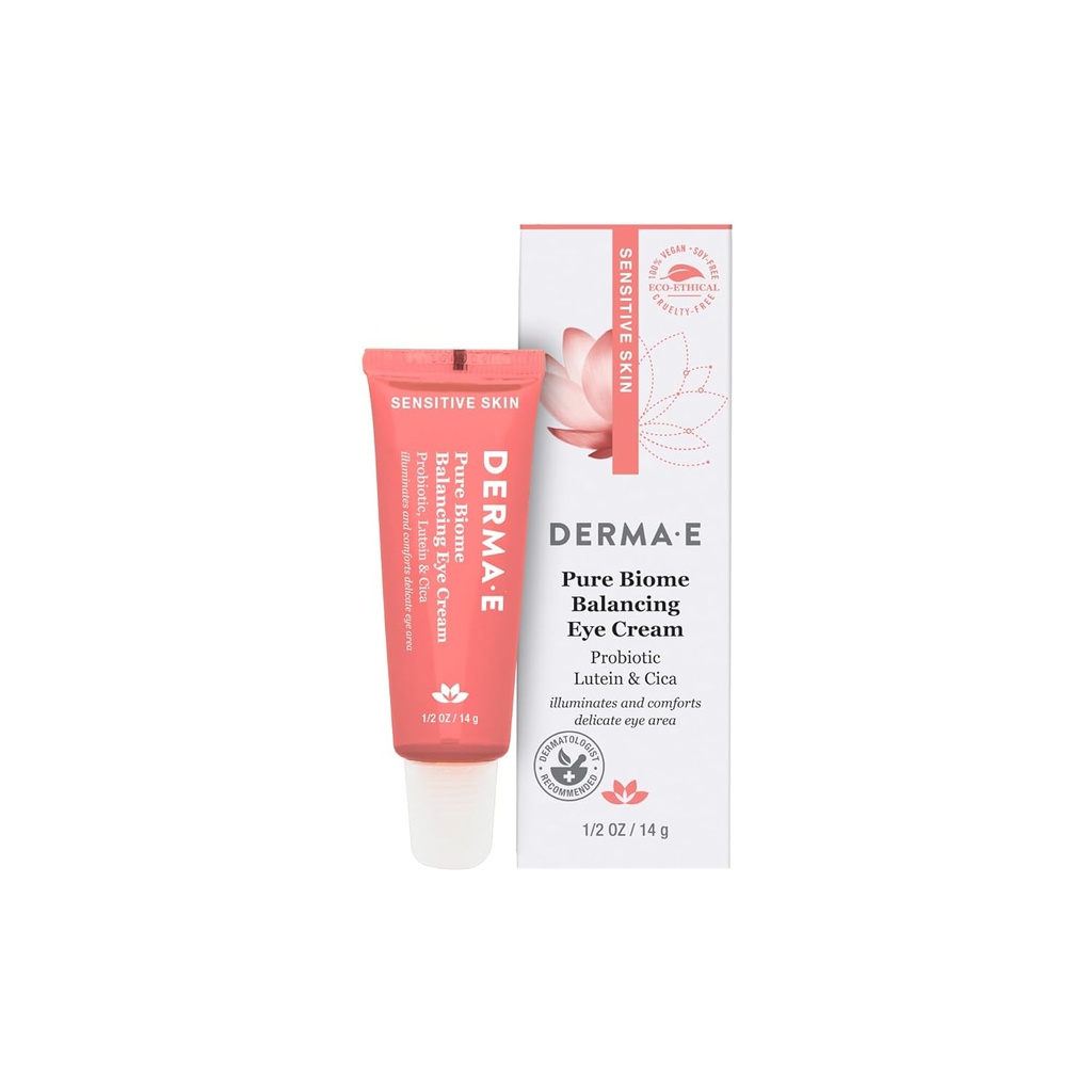 Derma E Puro Biome Equilíbrio Eye Cream, 0,5 OZ