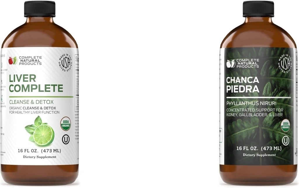 Produtos naturais completos Fígado Completa 16 onças & Chanca Piedra 16 oz Bundle