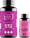 Feliz saudável Hippie Vegan Collagen Builder & Ir com o fluxo equilíbrio hormonal para as mulheres 180 Ct
