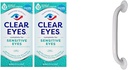 Olhos claros gotas de olhos sensíveis, 2 pacote e unidade médico branco pó-revestido Grab Bar