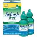 Refresque Lágrimas, Gotas Lubrificantes dos Olhos, 2 frascos .5 fl oz (15 ml)