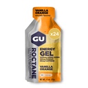 GU Energy Roctane Ultra Endurance Energy Gel, Vegan, Gluten-Free, Kosher, e Dairy-Free On-The-Go Sports Nutrition for Running, Biking, Caminhadas ou Esqui, Baunilha Laranja (24 pacotes)