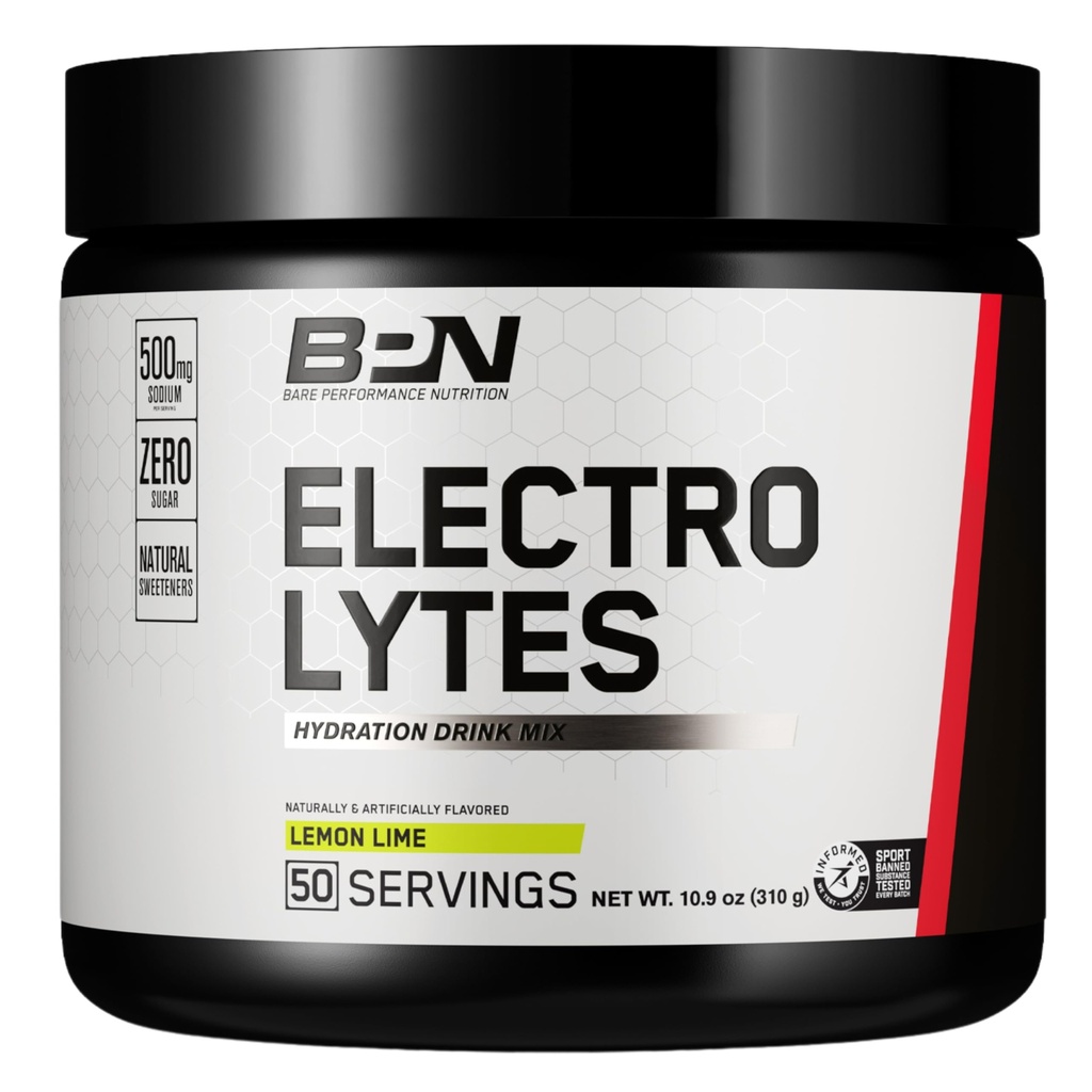 NUTRIÇÃO DE DESEMPENHO NUTRIÇÃO BPN Eletrólitos Hidratação Drink Mix Açúcar Free Electrolyte Powder 500mg Sódio por Servindo