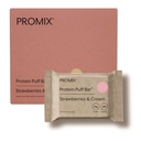 ProMix Nutrition Whey Protein Isolate Puff Bar, Low Carb Lanche saudável com Brancas de Ovo - Feed grama,Gluten Livre, Baixo açúcar, Soja Livre (Strawberries & Cream) - 12 Bares