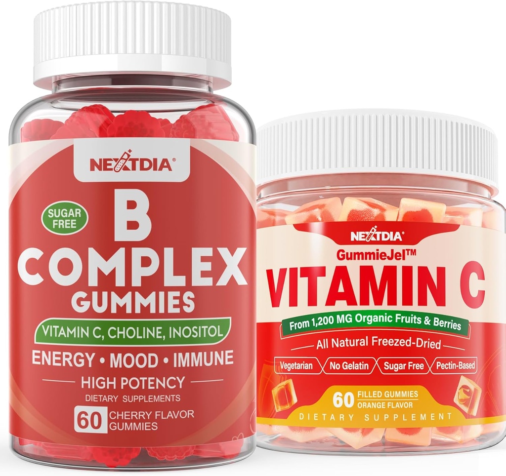 2 Pacote de pastilhas complexas de vitamina B com 2000 mcg de metilo B12, folato de metilo + 1 Pacote de pastilhas inteiras de vitamina C