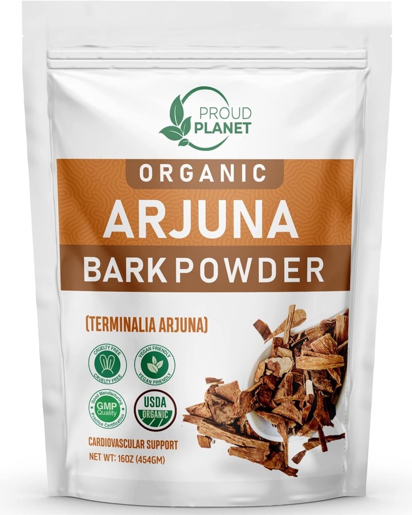 Orgânico Arjuna Bark Powder - Terminalia Arjuna - Ayurvedic Heart Health Powder - USDA Certified by Orud Planet (16 Ounce)