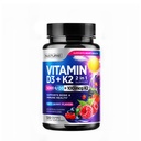 Vitamina D3 K2 – Mastigável Vitamina D 5000 UI & K2 MK-7 100 mcg – 2 em 1 Vitamina D K2 Suplemento Chews - Imune, Coração, & Suporte Osso – Não GMO - Saboroso sabor Berry - 120 comprimidos mastigáveis