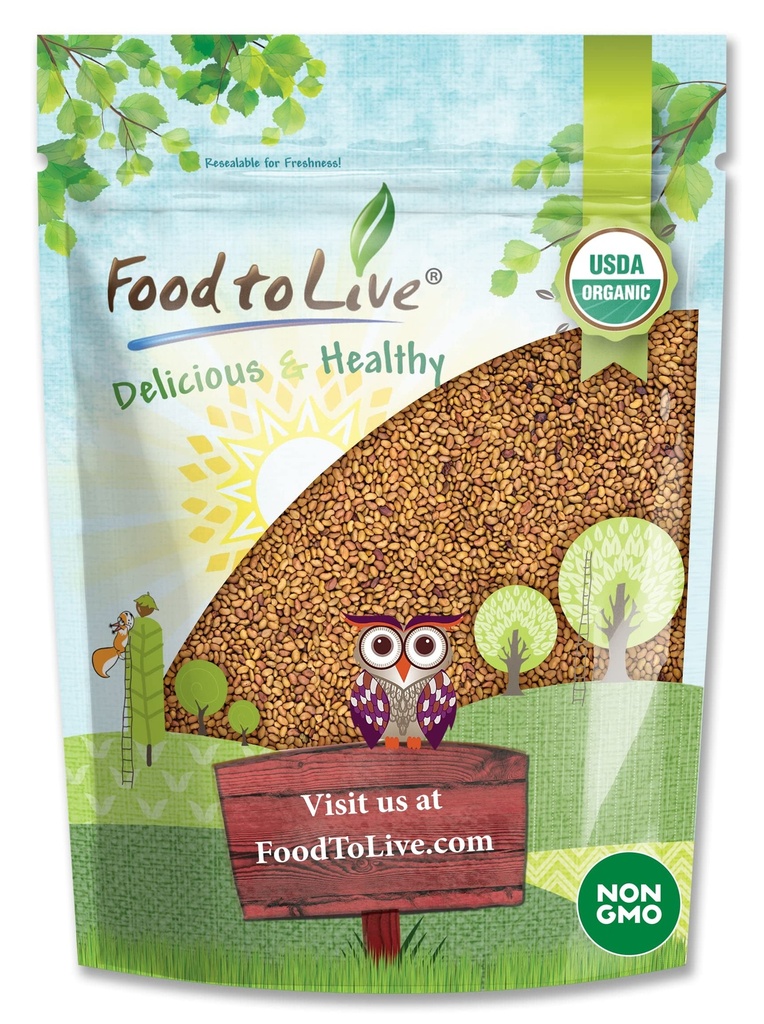 Alimento para viver - Sementes Orgânicas Alfalfa Sprouting, 8 Onças Não-GMO, Kosher, Sproutable, Raw