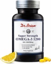 Dr.Brian Omega 3 Fish Oil - 1200 mg ~ 180 Softgels Lemon Flavor rTG Omega3 ~ EPA & DHA Alta Absorção Omega 3 Fatty Acid Supplements for Healthy Heart & Brain -180 Day Supply