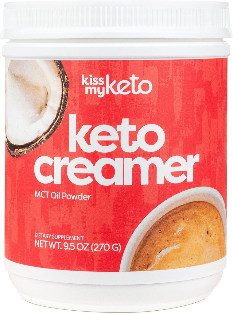 Beije o meu Keto Creamer (original, sem sabor) — Zero-Carbo Keto Creamer café + MCT óleo em pó C8 (9g)