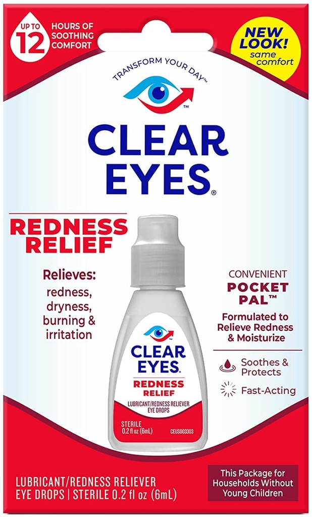 Vermelhidão ocular clara 12hr Relief Eye Drops - 0.2oz
