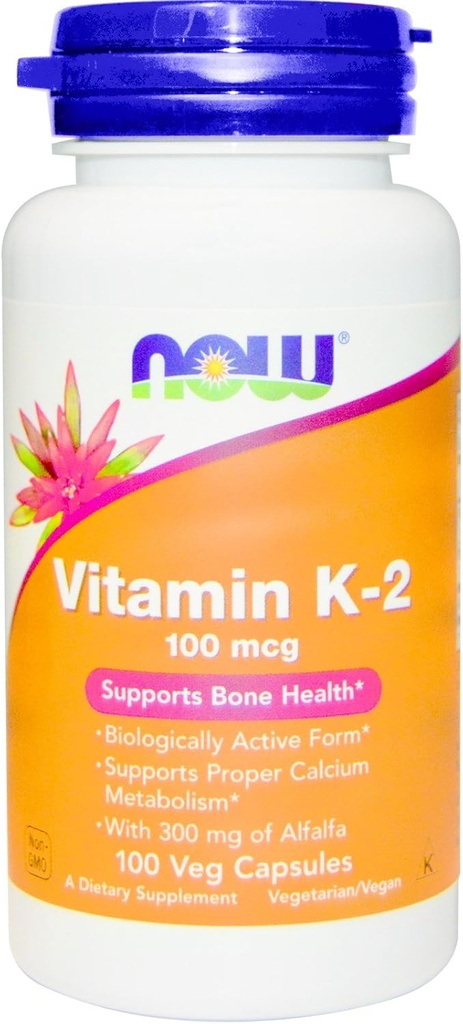 AGORA Alimentos Vitamina K-2,100mcg, 100 caps (Pacote de 2)