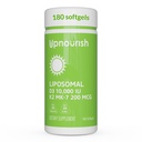 UpVitamina 10000 UI D3 K2 Lipossômica Nurse MK-7 200 mcg - 180 Vitamina D3 k2 (Vitamina D3 con K2) Mini Softgels - Vitamina fácil de engolir K2 D3