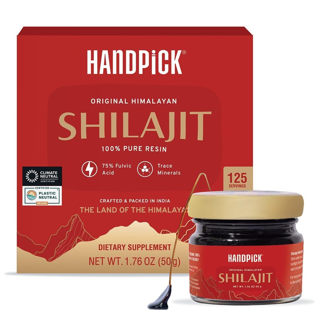 Puro Himalayan Shilajit resina embalado em Resealable Ziplock Pouch