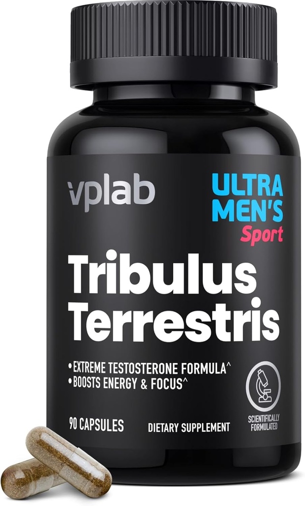 VPLab Ultra Tribulus Terrestris - Suplemento diário de multivitamina para homens com Extrato e Zinco Tribulus Terrestris - Suporta Níveis e Sistema Imune, 90 Cápsulas