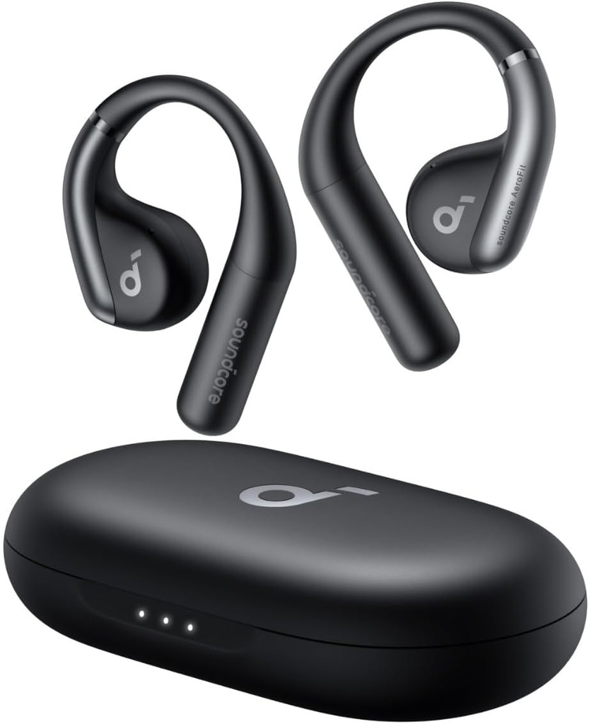 Soundcore por Anker, Auscultadores de ouvido aberto AeroFit, Ultra Comfort, Snug Fit, Gancho de ouvido ergonómico, Som equilibrado, IPX7 Waterproof, 42H Playtime,Small-Ear Friendly, Controle de aplicativos, Chamadas claras,Earbuds wireless