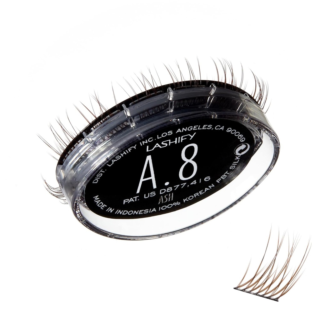 Lashify Amplify 8mm Gossamer Extensões de pestanas Refil, cor de cinzas, DIY pestanas falsas para um olhar natural