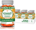 Lunakai Vitamina C Gummies para Adultos e Crianças - Vit C Orgânico Vitaminas mastigáveis Vegan Gummy - 250 mg Adulto, Crianças, Mastigador infantil - 6 Pack