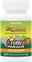 NaturalsPlus Animal Parade KidGreenz, Fruta Tropical Sabor - 90 Comprimidos Mastigáveis em Animal - Pack of 2 - with Brócolis & Espinafre - Vegetarian, Gluten Free - 180 Total Servings