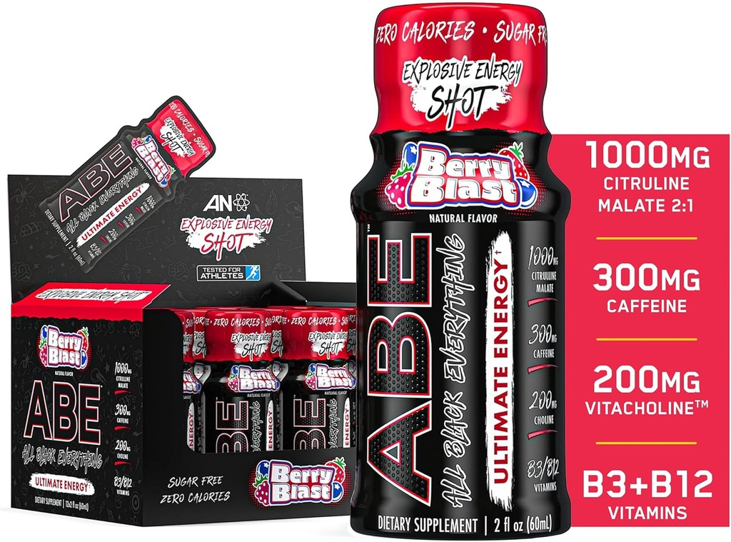 Tudo preto tudo energia shots 12 pacote de café da manhã 300mg , explosão de cerveja , zero açúcar , suplemento de foco de energia , mistura nootrópico para ginásio ou trabalho