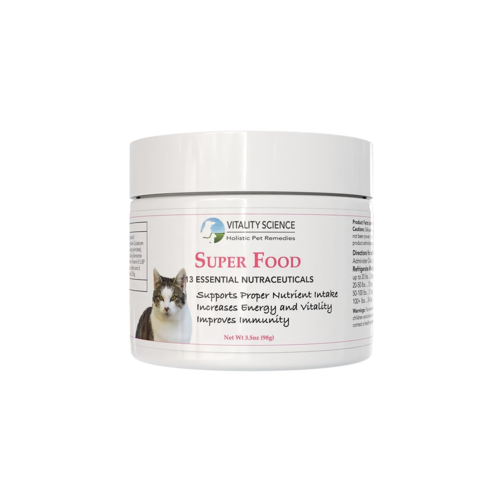 Vitalidade Ciência Super Alimentos para Gatos de Alta Potência Multi-Vitamina e Suplemento Mineral