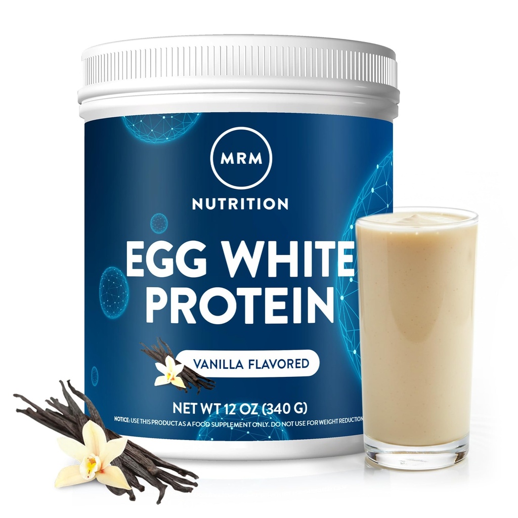 MRM Nutrition Egg White Protein (Pássaro branco) Vanilla Flavored (Pássaro sem gordura 23g) com enzimas digestivas (Pássaro mais alto valor biológico)