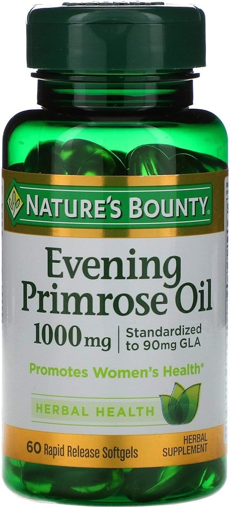 Nature's Bounty Evening Primrose Oil 1000 mg - 60 rápida liberação Softgels
