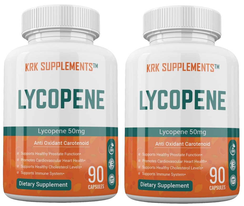 2 Frascos Lycopene 50mg 180 Cápsulas Total
