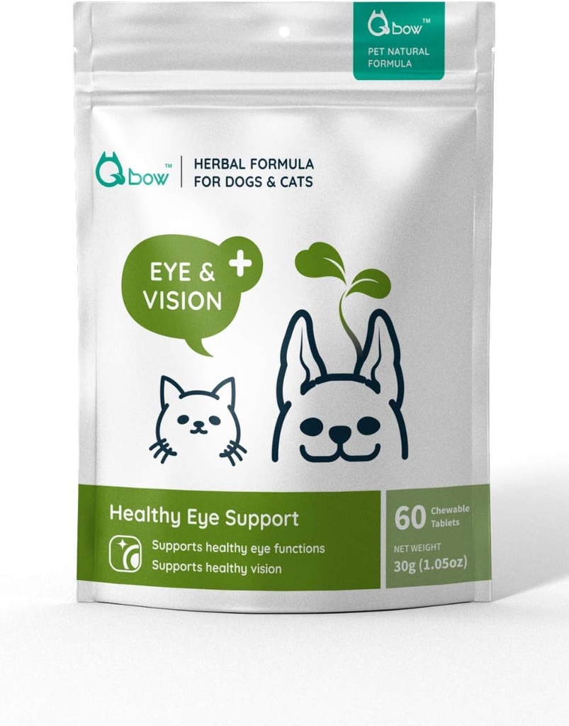 Holística, Todos Natural Fórmula Olho e Visão Suplemento para Cães e Gatos - Preserva a Saúde e Função dos Olhos. Regular Tear Stain, Dry Eye, & Vision Support by WellnergyPets 60ct