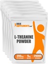 BulkSuplementos.com L-Theanina em pó - L-Theanina Suplemento, L-Theanina 200mg - Amino Amino Suplemento, Puro e Glúten Livre, 200mg por serviço, 5kg (11 lbs) (Pacote de 5)