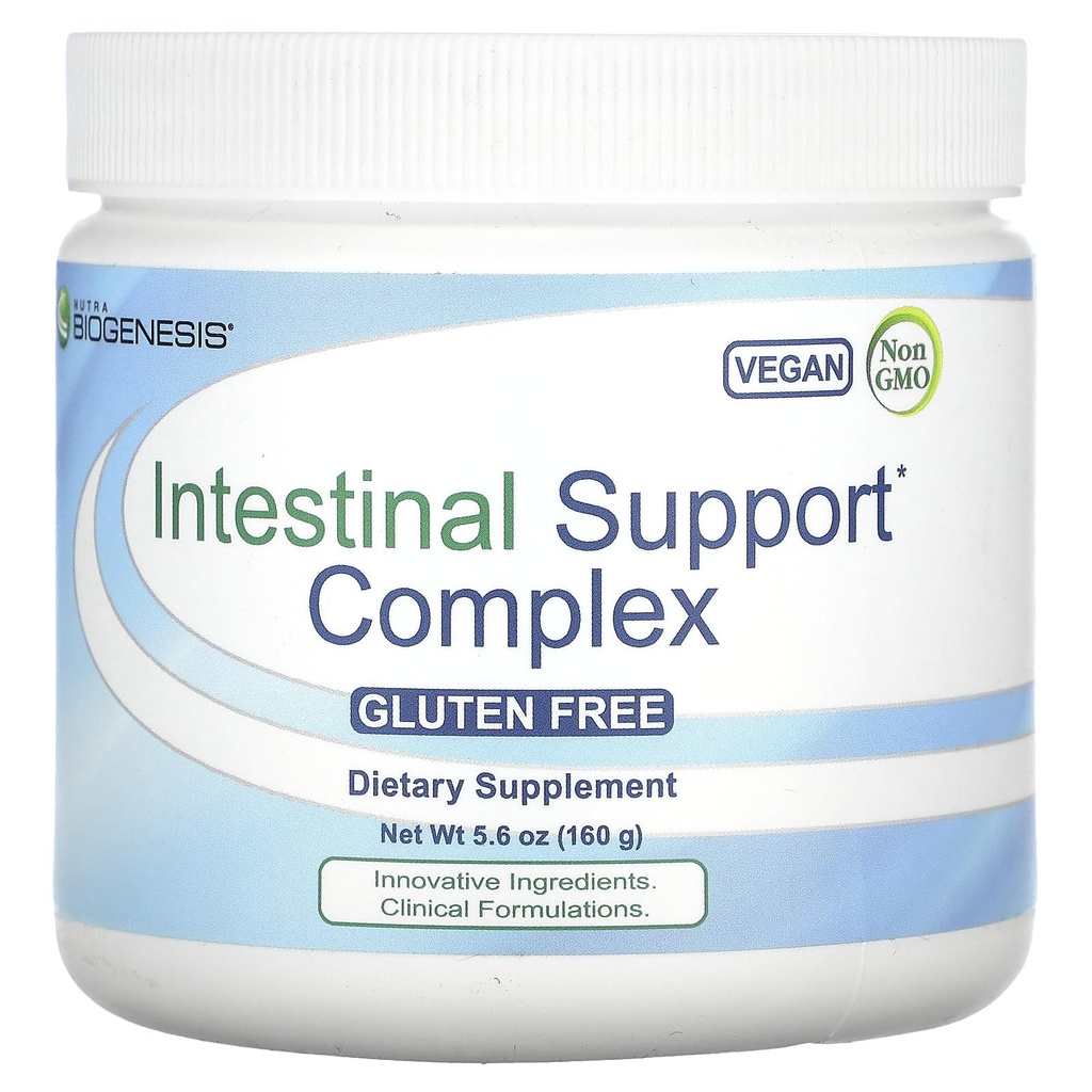 Nutra Biogênese Complexo de suporte intestinal - Gut Health Powder, GI Suplemento intestinal para Mulheres e Homens, L-Glutamina, Slippery Elm, Marshmallow & Alcaçuz - 5.6 oz (20 Servões)