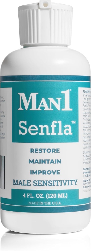 Man1 Senfla: Restaurar a sensação do pénis. Formulado para homens que experimentaram a sensibilidade reduzida. Melhore e mantenha o sentimento íntimo e recupere a faísca em sua vida