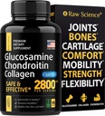 Cápsulas Glucosamina Condroitina MSM - Suplemento de suporte conjunto para adultos, 2800 mg Vitaminas de força tripla: Glucosamina HCL, Sulfato de condroitina com OptiMSM - Reduz o desconforto articular, 120 Cápsulas