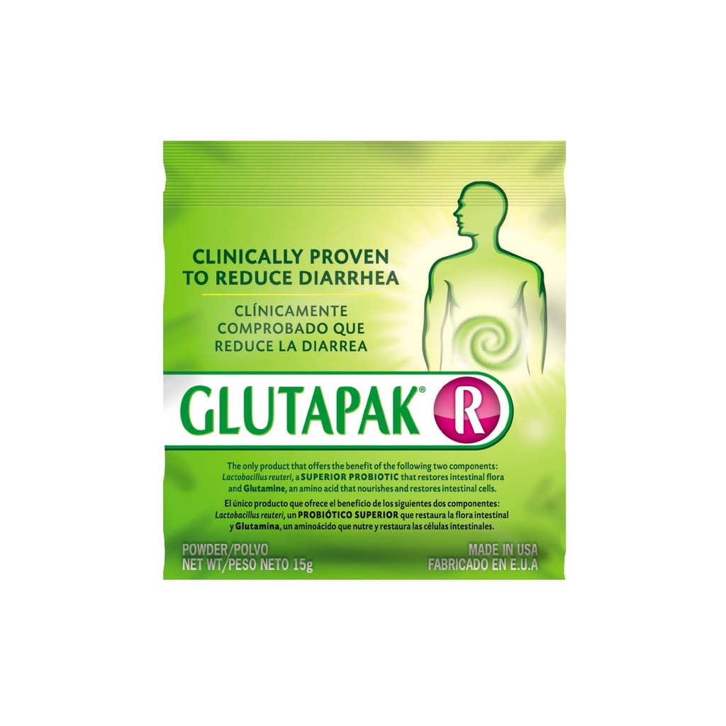 Pó de Saúde Digestiva com L-Glutamina & Lactobacillus reuteri – Suporta Barreira de Gut, equilíbrio de microbiomas & absorção de nutrientes – 15g Sachês, 3-Pack, Gluten & Lactose Livre