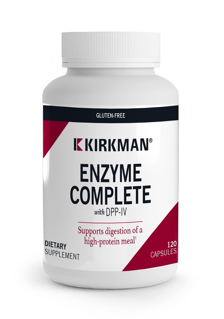 Kirkman - Enzima Completa/DPP-IV - 120 Cápsulas - Potent Digestive Aid - Broad Spectrum Digestive Enzyme - Hypoallergenic