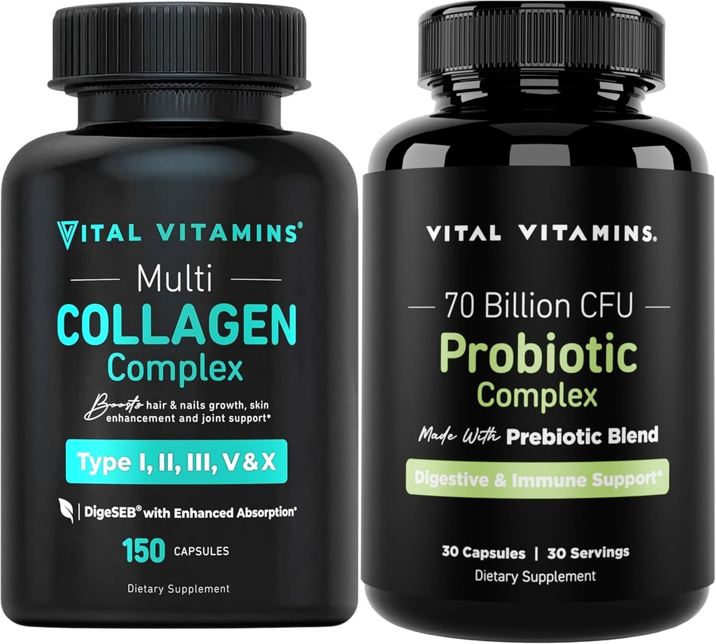 Cápsulas Vitaminas Vitais Multi Colágeno + Complexo Probiótico