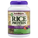NutriBiotic – Mistured Berry Rice Protein, 1 Lb 5 Oz (600g) □ Baixo carboidrato, Keto-Friendly, Vegan, Pó de proteína crua