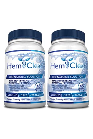 para hemorroidas - Fórmula Vegan para alívio de hemorroidas & Saúde Vascular - Força máxima 2 Frasco 90 Cápsulas