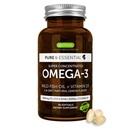 Igennus Advanced rTG Omega-3 IFOS Certified Wild Fish Oil & Vitamina D3, 1-a-dia, ácidos gordos EPA & DHA, forma de triglicerídeo de ação rápida, Ultra puro e não-GMO, 60 Softgels