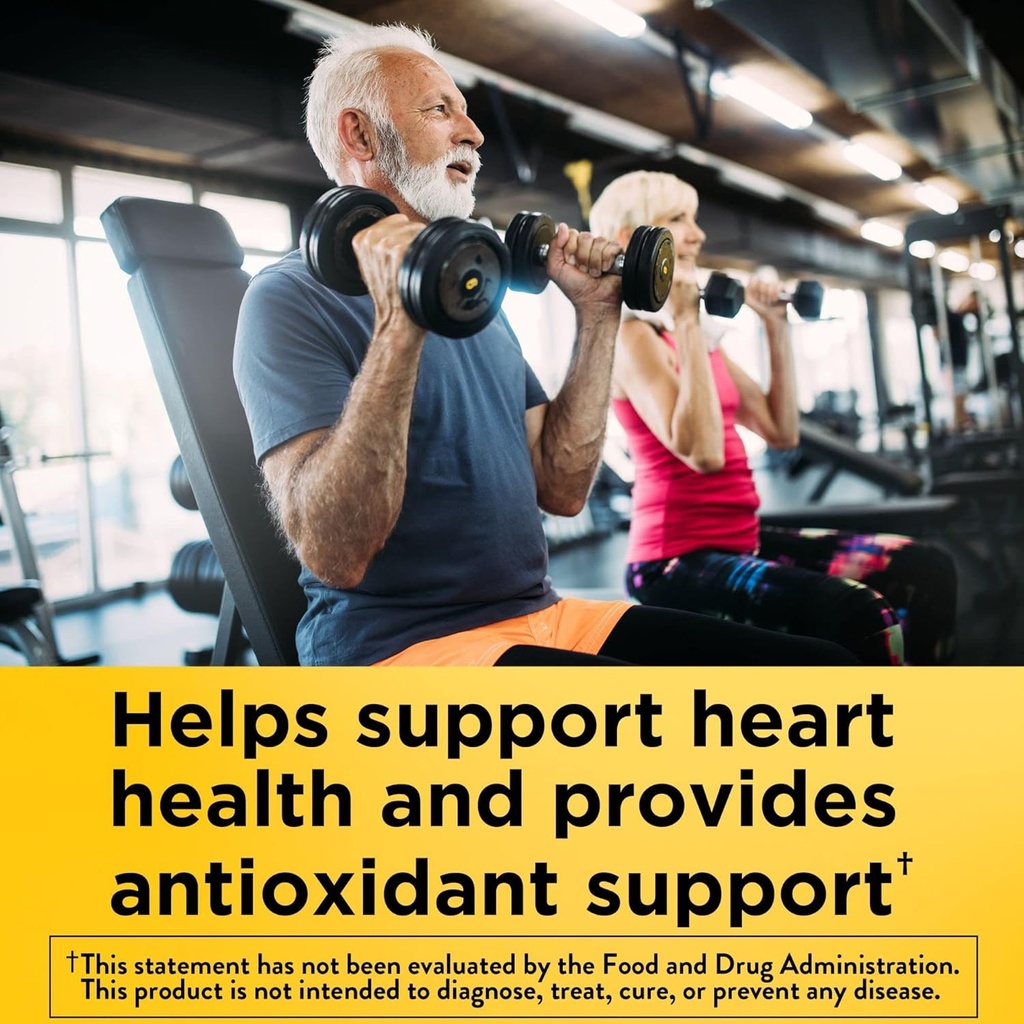 Nature Made CoQ10 100mg com Extrato de Pimenta Negra para Absorção de Nutriente Melhorada, Suplemento Dietário para Apoio à Saúde do Coração, 30 Softgels, Fonte de 30 dias (Pacote de 2)