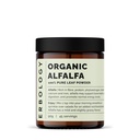 Erbologia Orgânico Alfalfa Pó 3,2 oz - 45 Servões - Suporta Saúde Osso e Gut - Rico em Vitamina A, Cálcio e Ferro - Sustentável Fonte Direto da Fazenda - Pequeno Batch - Vegan - GMO-Free