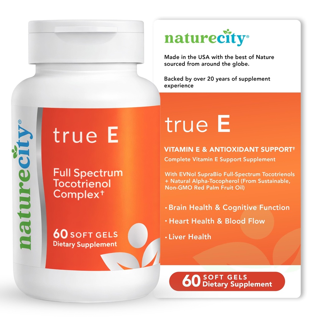 NaturezaCity True-E Full Spectrum Tocotrienols Vitamina E & Natural Alpha Tocoferol Supplement □ Vitamina E Tocotrienols Suprabio Suprabio Suprabio Suprabio Suprabio Suprabio Sustainable Vitamina E Complex