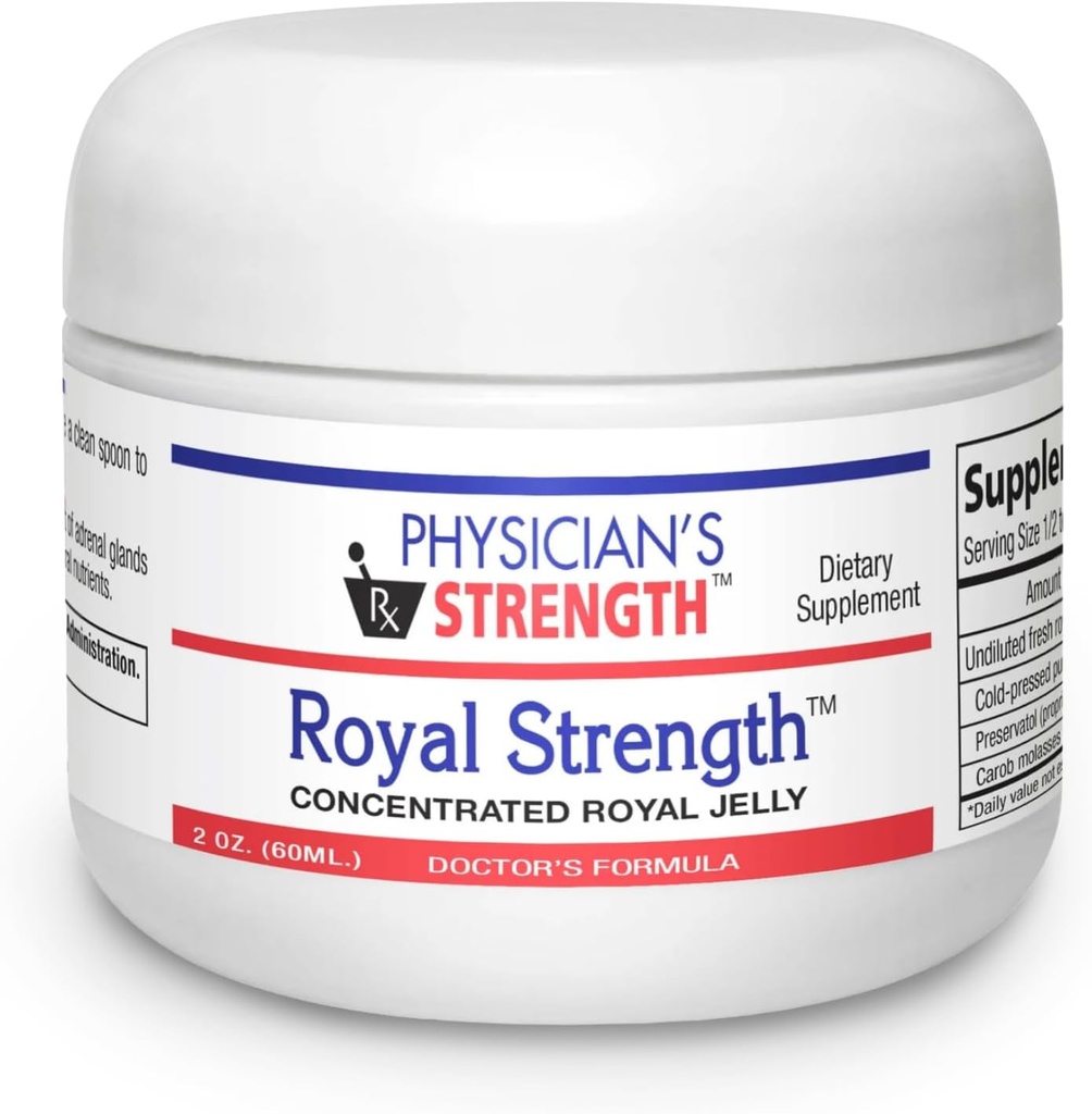 Força do médico Força Real - 60 mL - Fresh Royal Jelly with Austrian Pumpkin Seed Oil - Energia e Suporte Adrenal