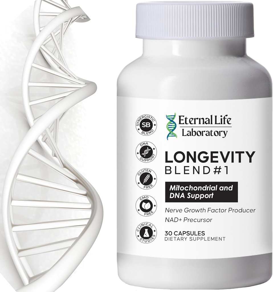 NAD+ Suplemento com CoQ10 200mg, PQQ, Nicotinamida Riboside, Shilajit para Anti envelhecimento da pele e vitalidade celular Mistura de longevidade #1 Made with Himalayan Shilajit and NAD - 30 Veggie Cápsulas