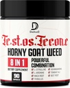 90 Cápsulas - 8in1 Erva de cabra com tesão para homens, Tribulus Terrestris, L-Arginina, Maca Root, Tongkat Ali, Beet Root - Energy Workout Muscle Force Support