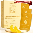 LE GUSHE Gold Under Eye Patches para Puffy Eyes and Dark Circles (20 pares) - Hydrating Colágeno Sob Máscaras Oculares com Caracol Mucin - calmante Puffy Olhos Tratamento para Mulheres e Homens - Presentes de Noiva