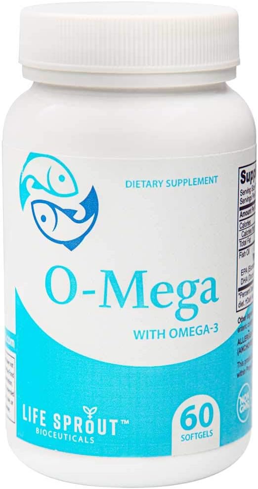 O-Mega com EPA/DHA Entérico Ómega-3 Ácidos Gordos - 60 Cápsulas