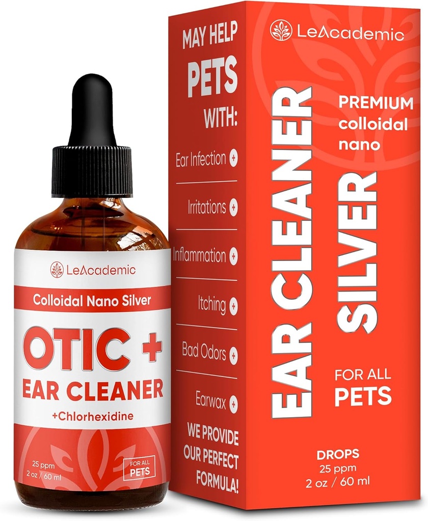Solução limpador de ouvido do cão OTIC+ . Tratamento de infecção do ouvido do cão .