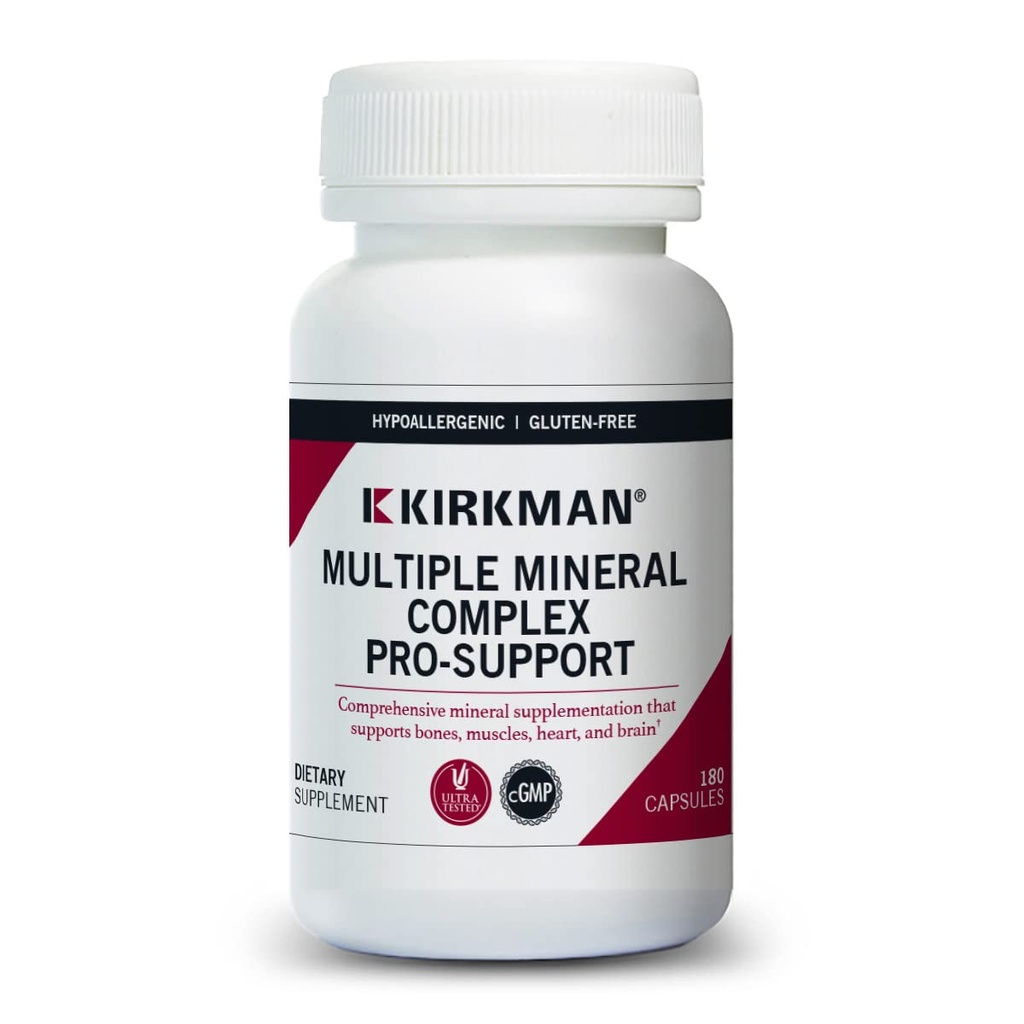 Kirkman Complexo Mineral Múltiplo Pro-Support - Cápsulas Vegetarianas Hypoallergenic .